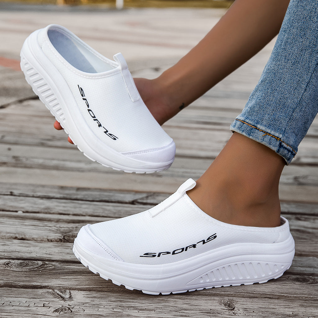 Women's Breathable Mesh Shoes Lightweight Slip On with Thickened Shock Absorbing Sole Anti-Slip – Casual Indoor Outdoor Walking Shoes US 6-11
