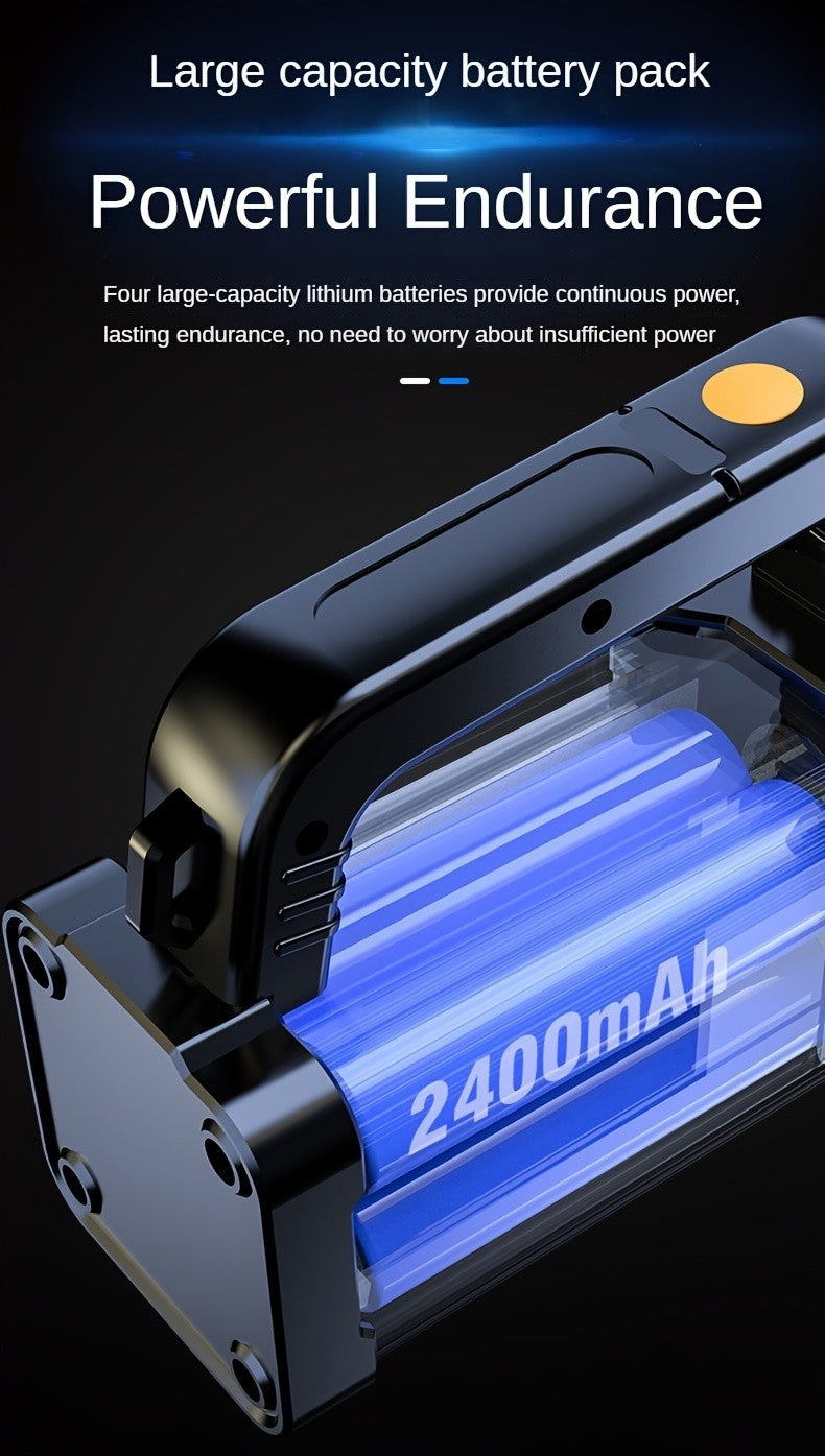 2000 Lumen Rechargeable Flashlight with Zoom – USB Zoomable LED Torch 2400mAh 3 Modes High Power for Camping Fishing Hiking Hunting Emergency Outdoor