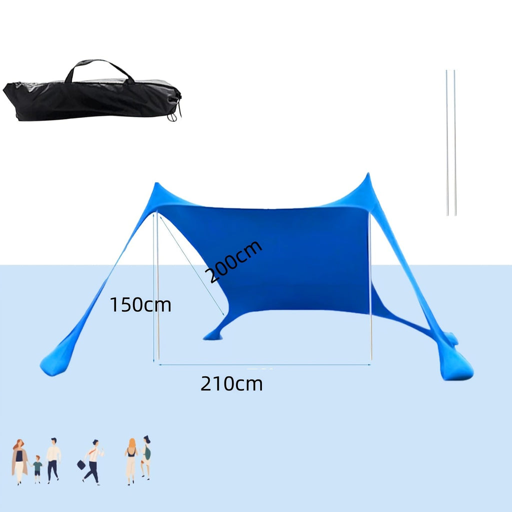 Pop Up Beach Tent Sun Shelter Large Canopy for 4-6 Adults Lightweight Portable 5 Minute Setup for Beach Camping Fishing Picnic Backyard