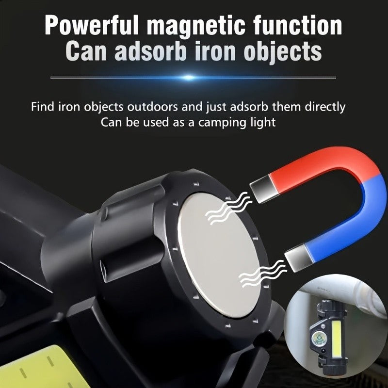 COB LED Headlamp 4-Pack Rechargeable USB 500mAh Magnetic Base Super Bright Long Range Hard Hat Clip Hands-Free for Camping Hiking Fishing Cycling Tactical