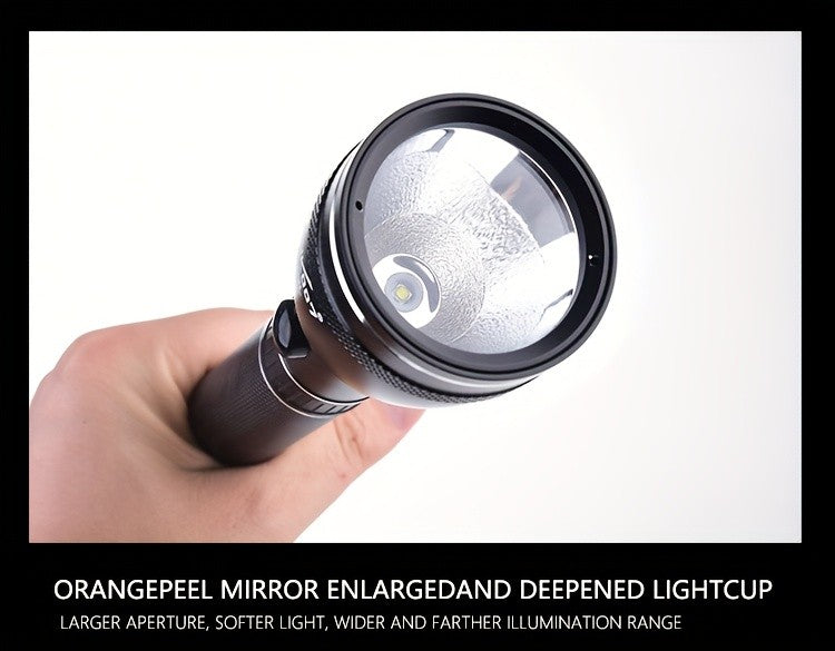 Outdoor Patrol Flashlight Rechargeable – 4000mAh Battery, 3 Adjustable Modes, High Lumen LED, Durable Tactical Torch for Camping, Hiking, Security & Emergency Use