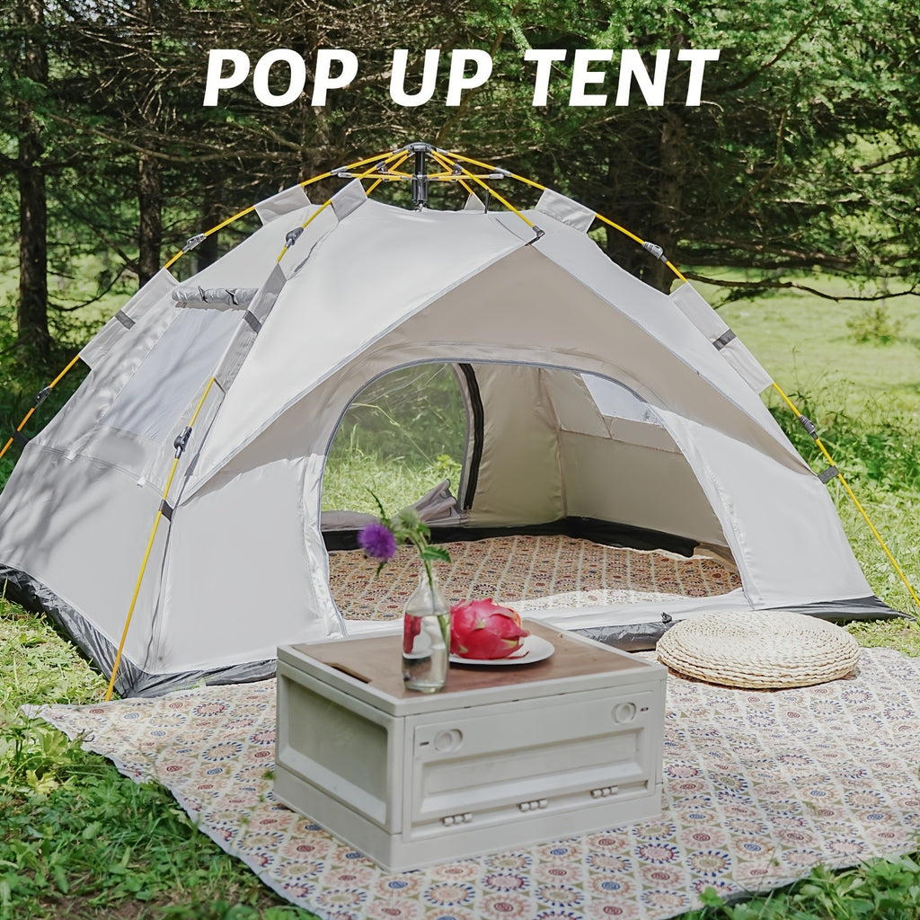 Pop Up Camping Tent Instant Setup 1-3 & 3-4 Person All Season Windproof Lightweight Tent Dual Doors Mesh Windows Hiking Backpacking Outdoor Gear