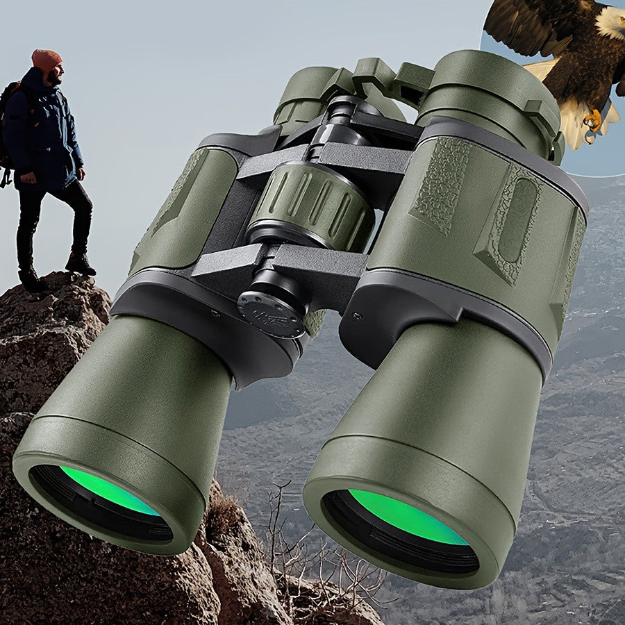 High-Powered Binoculars for Adults with Phone Adapter Bird Watching Travel Hiking Concerts Includes Carry Case and Strap Compact Lightweight Optics Black Green Mud