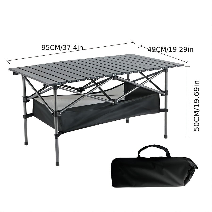 Folding Camping Table with Carry Bag - Lightweight Portable Beach Table for Outdoor Cooking, Picnic, BBQ, Boat, Backyard & Travel | S & M Sizes