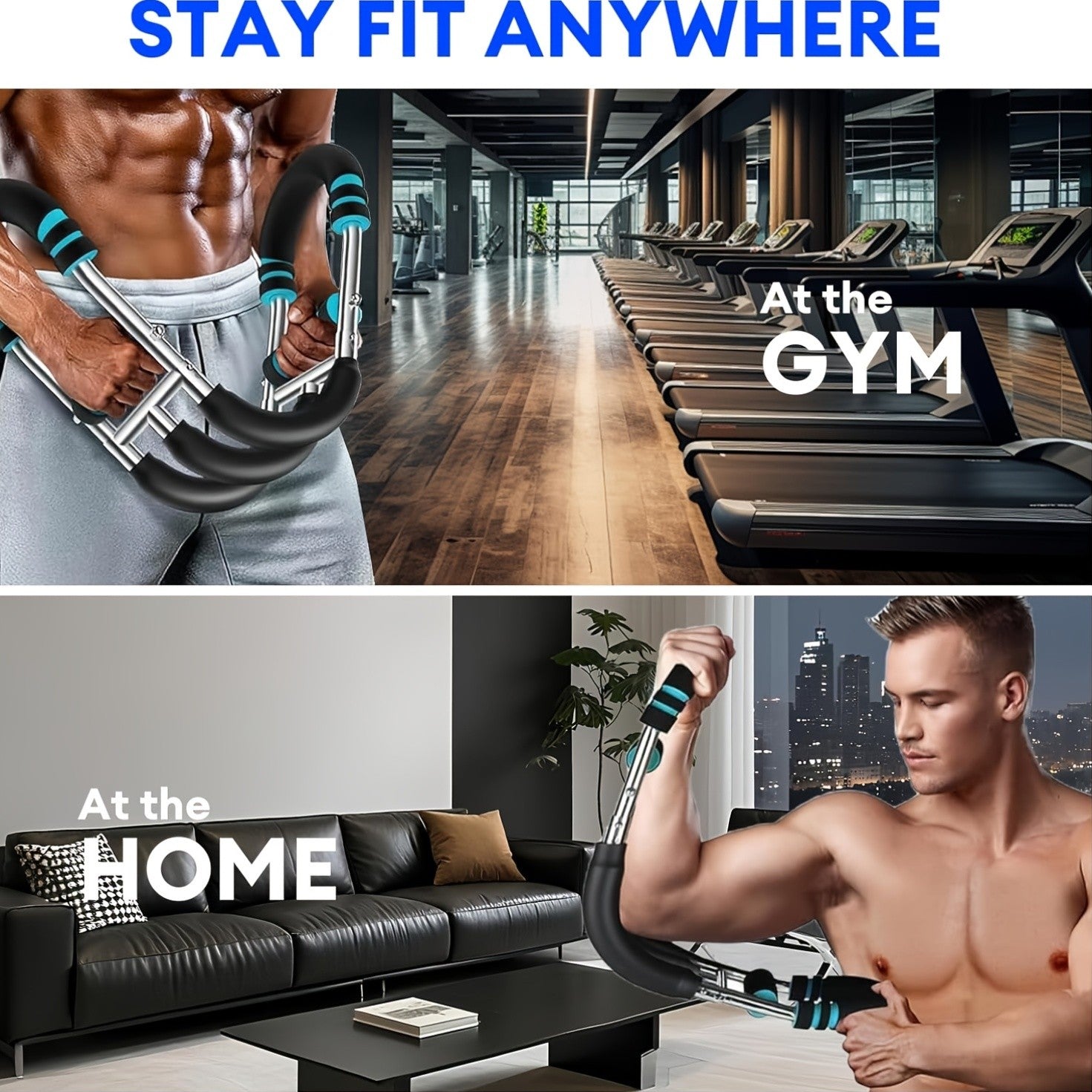 Arm Strength Trainer 3-Bar 3-Level Adjustable – Portable Detachable Forearm Chest Workout Device for Home Gym, Strength Training Muscle Building