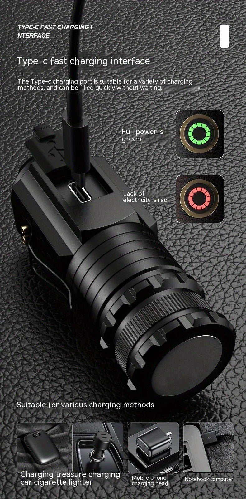 3000LM Rechargeable Tactical Flashlight with Magnetic Base & Long Range Beam – Outdoor Camping Emergency Household LED Torch