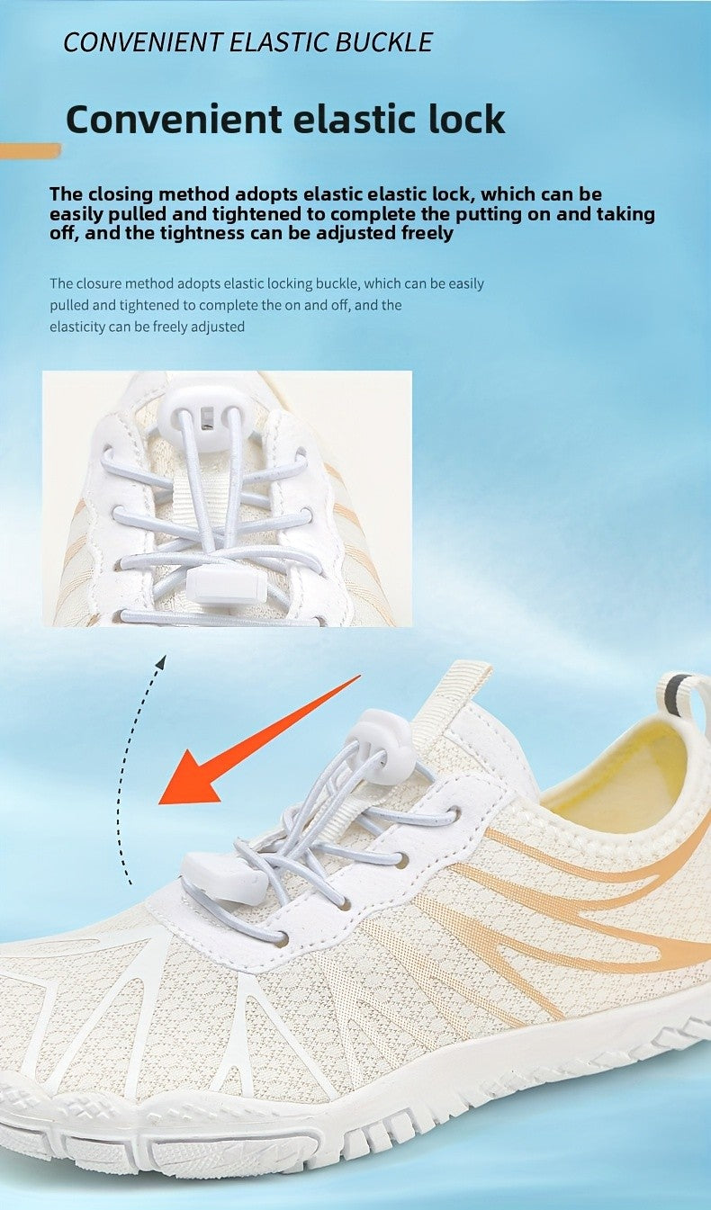 Women's Quick-Drying Water Shoes – Lightweight Slip-On Aqua Barefoot Beach Shoes for Pool, Surfing, Walking, Yoga & Swimming | Breathable Fabric, Rubber Sole (US 5-12.5)