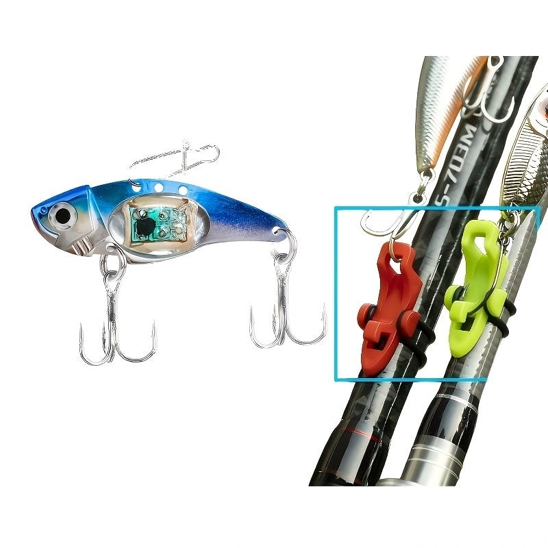 Electronic LED Fishing Lure with Sound & Vibration - Aluminum Alloy Fish-Shaped Bait Attracts Fish from 500M, Outdoor Fishing Gift for Enthusiasts (2/3/4pcs)