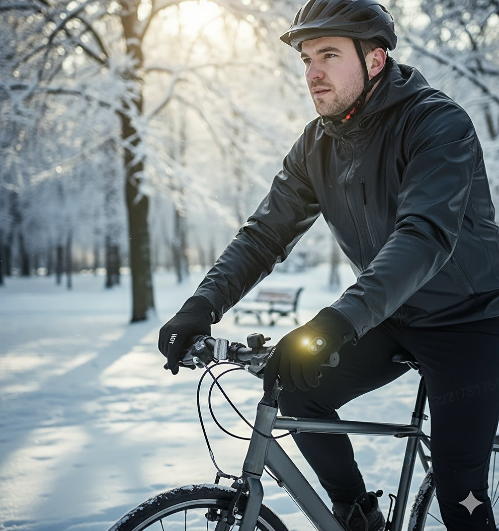 Electric Heated Gloves 3000mAh Rechargeable Hand Warmer Gloves Detachable Fingers 3 Heat Settings Washable Battery Heated Gloves for Cycling Gaming Outdoor Winter Men Women