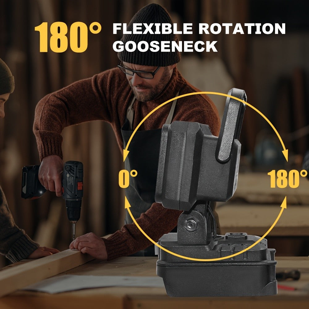 Makita 21V Battery LED Work Light – Portable Camping Lantern & Jobsite Flashlight, IP4X Water Resistant, High Brightness, Emergency Power Outage Light for Hiking & Outdoor Use