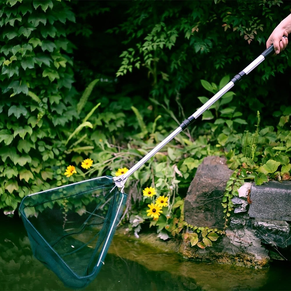 Fishing Landing Net with Telescoping Aluminum Handle Extends to 50 Inches Freshwater Fish Net for Men Women Bass Trout Kayak Dock Bank Fishing