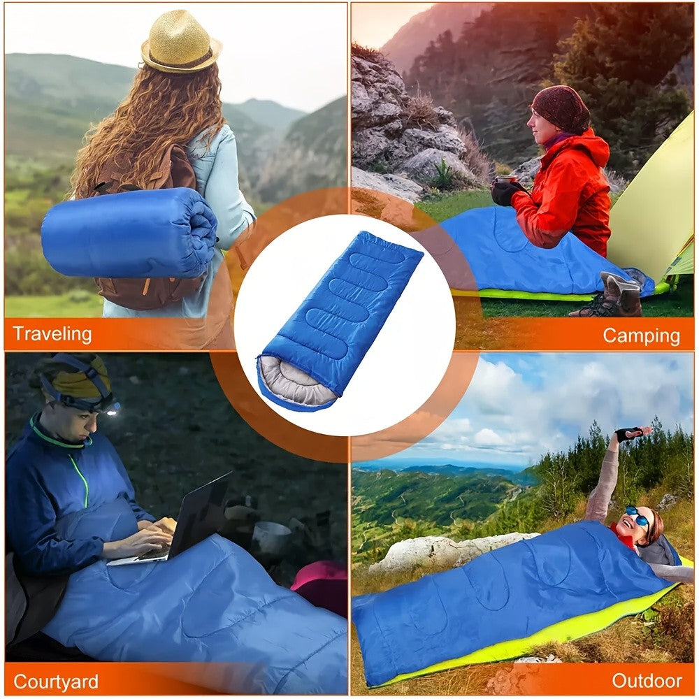 4 Season Sleeping Bag Lightweight Cold Weather – Envelope Design, Drawstring Closure & Adjustable Head Strap | 0–19°F Rated for Camping, Backpacking, Hiking & Mountaineering | 1 or 2 Pack
