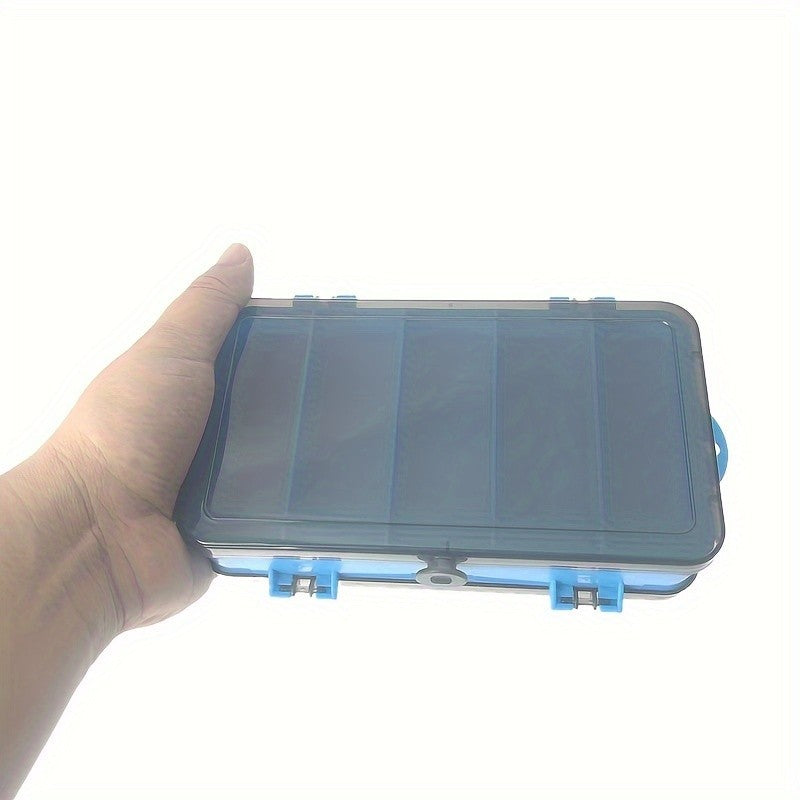Fishing Tackle Box Two-Sided Storage Portable - Multi-Functional Lure Organizer for Bass Trout Freshwater Saltwater Fishing, Large & Extra Large Sizes, Orange Red Yellow Blue Black White
