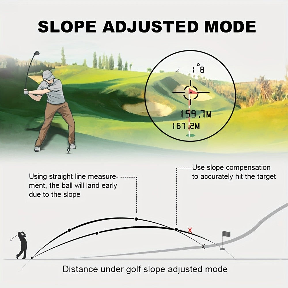 1000M Laser Rangefinder Golf Hunting Rangefinder Monocular Slope Compensation Flagpole Lock Speed Scan Mode USB Rechargeable Camouflage Outdoor