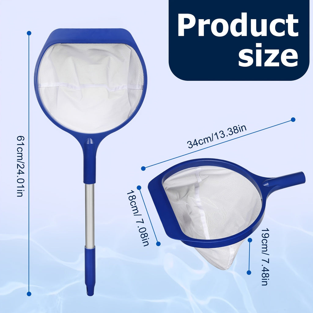 Pool Skimmer Net Fine Mesh 17 Inch Deep Bag Leaf Rake – Debris Removal for Swimming Pool Cleaning Leaves Algae Dirt Fits Standard Telescopic Pole Above Ground In-Ground