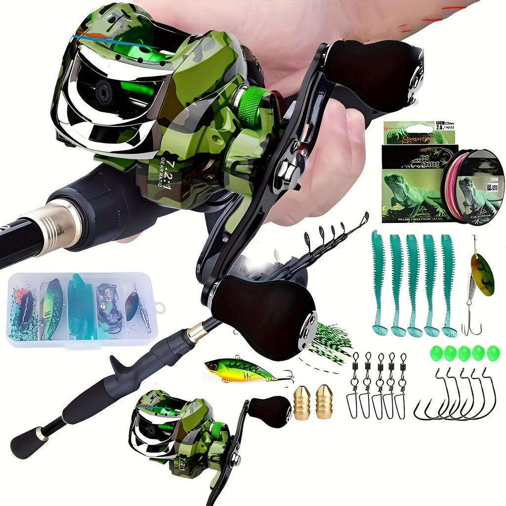 Metal Baitcasting Fishing Reel – High-Efficiency Strong Drag & Bearings Left or Right Hand for Freshwater Saltwater Bass Fishing