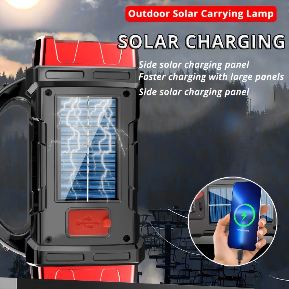 2-Pack Solar LED Flashlights Rechargeable USB-C Fast Charging High Lumen Tactical Flashlight Outdoor Camping Hunting Emergency Survival