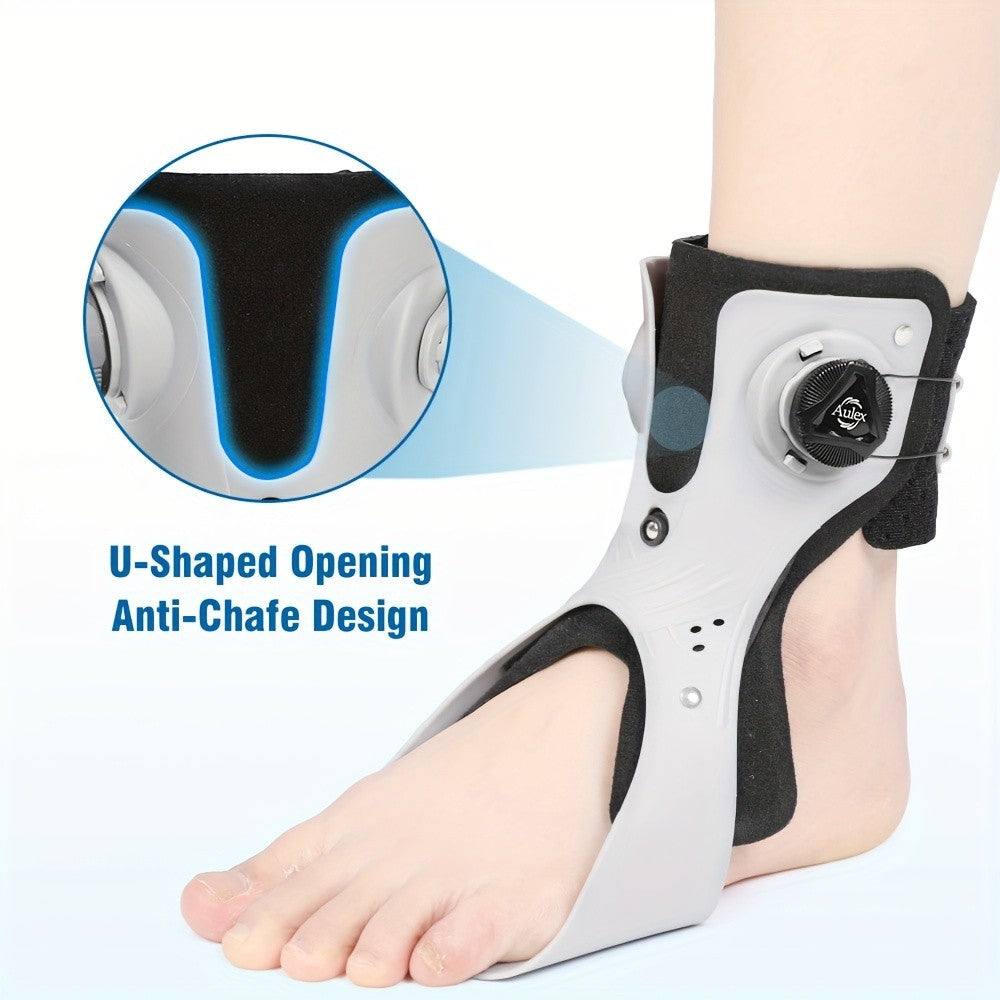 Foot Drop Corrector Brace with Airbag Support Breathable Ankle Brace BOA Strap Lace-Up Closure Triangle Support for Daily Wear Recovery Walking Left or Right Foot S-XXL
