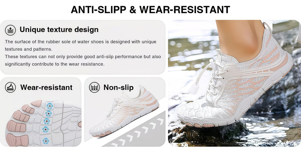 Barefoot Water Shoes Women Wide Toe Box Minimalist Sneakers Quick-Dry Non-Slip Lightweight Beach Pool Swim Yoga Fitness Aqua Shoes