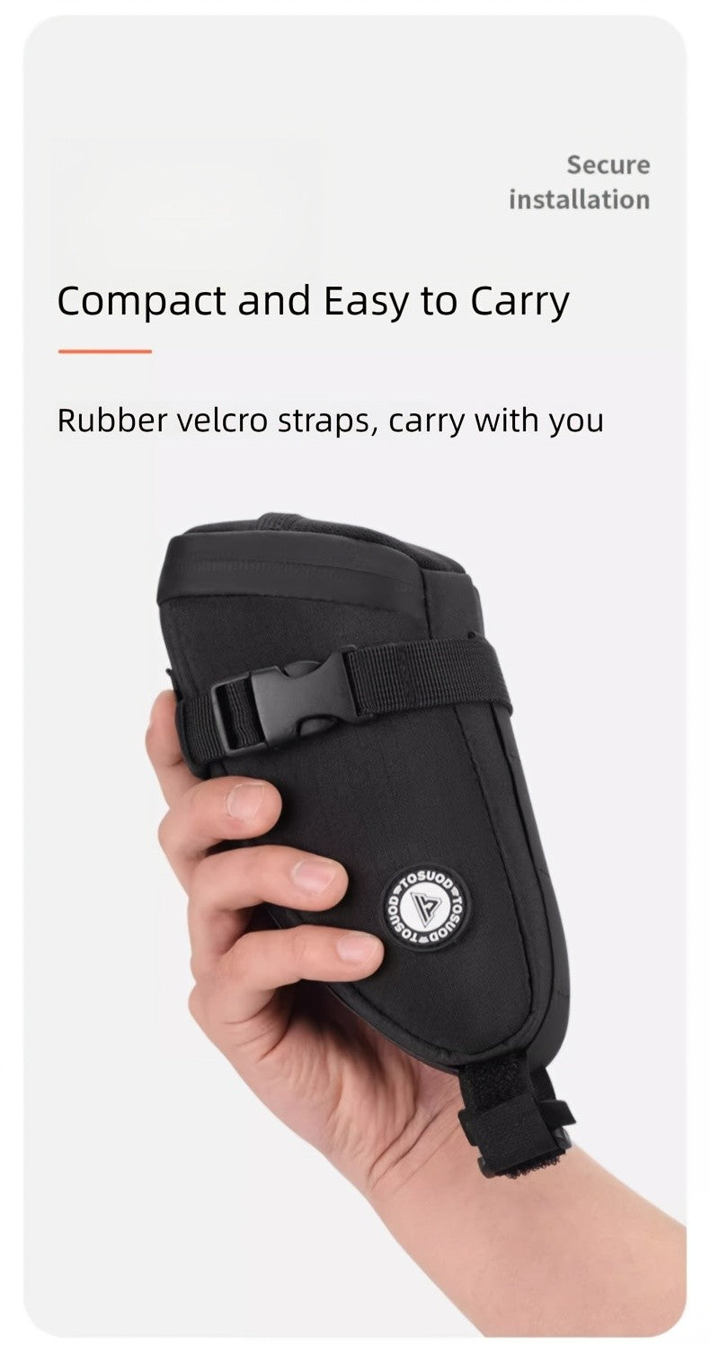 Bike Saddle Bag Large Capacity Waterproof – Reflective Cycling Under Seat Storage Bag for Road & Mountain Bikes with Adjustable Strap