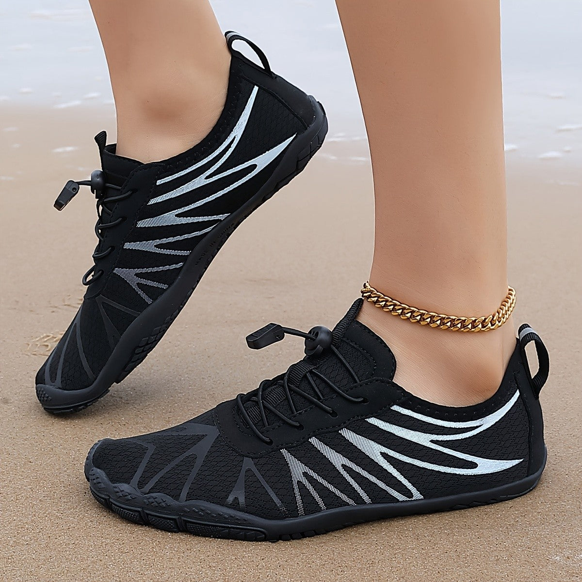 Women's Quick-Drying Water Shoes – Lightweight Slip-On Aqua Barefoot Beach Shoes for Pool, Surfing, Walking, Yoga & Swimming | Breathable Fabric, Rubber Sole (US 5-12.5)