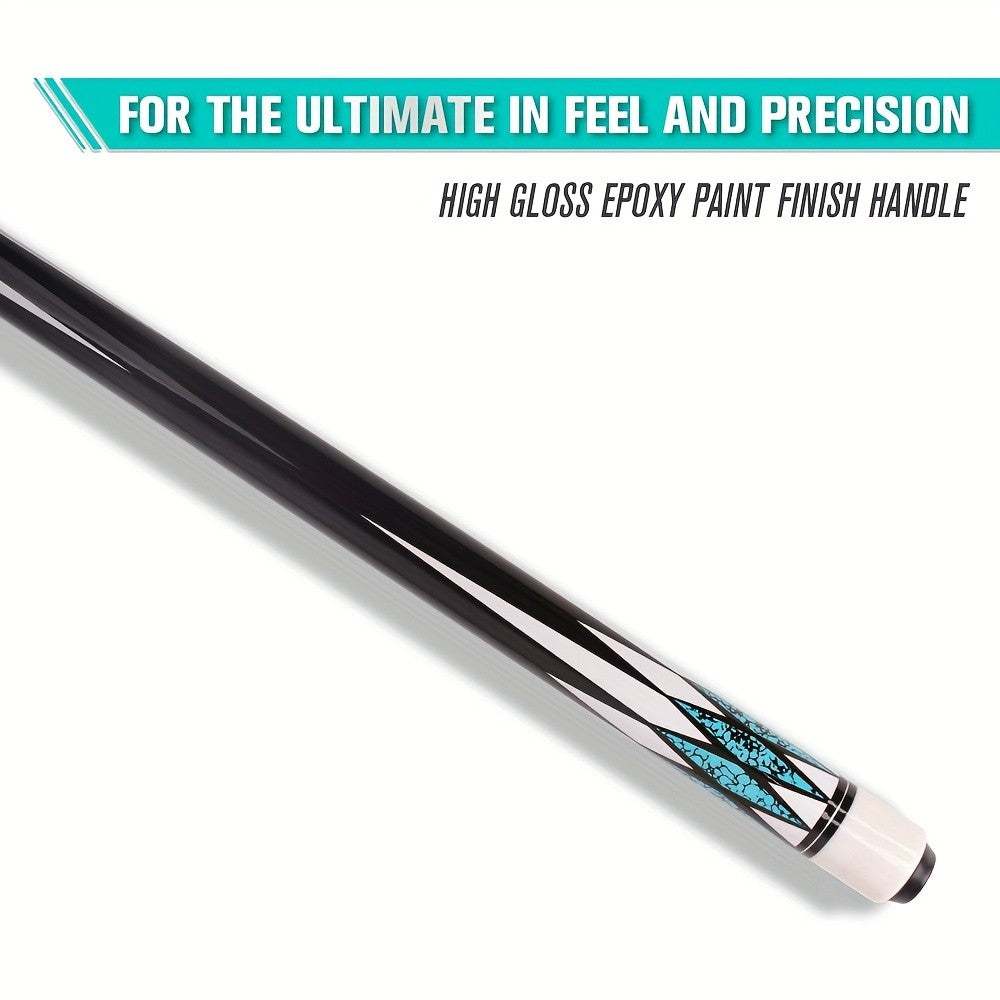 Pool Cue Stick 58-Inch Professional Canadian Maple 13mm Multi-Layer Tip 19oz Ergonomic Grip with Training Ball for American Pool Billiards 5 Colors + Combo Set