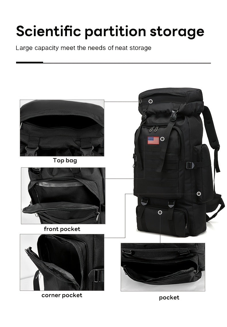 Hiking Backpack Set Large 22.45 Gal with Bonus Daypack – Men's Camping Backpacking Pack for Hiking Climbing Trekking Green Gray Desert Khaki Army Green