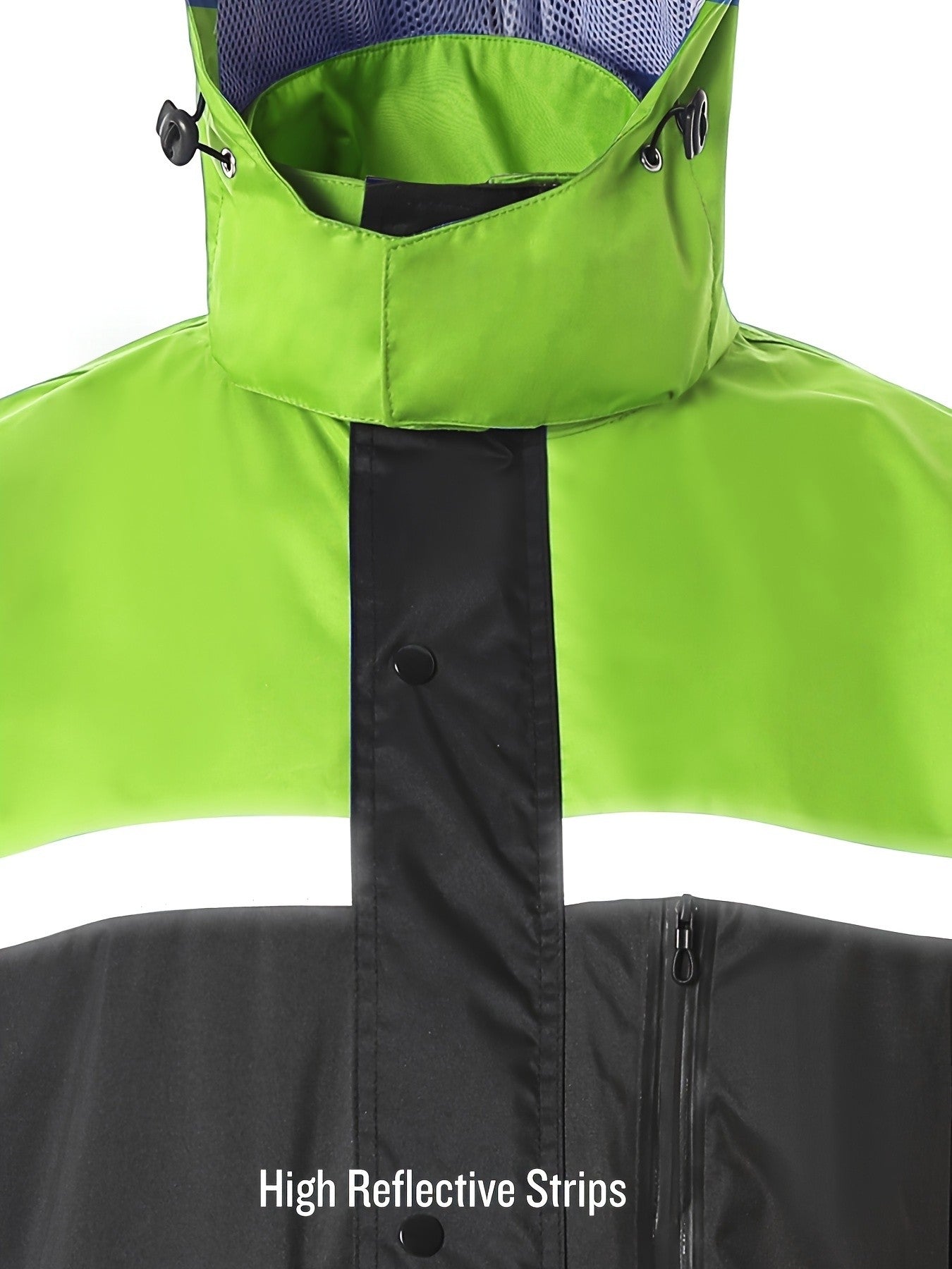 Waterproof Rain Suit for Men High Visibility – Reflective Rain Jacket & Pants for Work Fishing Farming Motorcycle S-XXL (Black, Blue, Yellow)