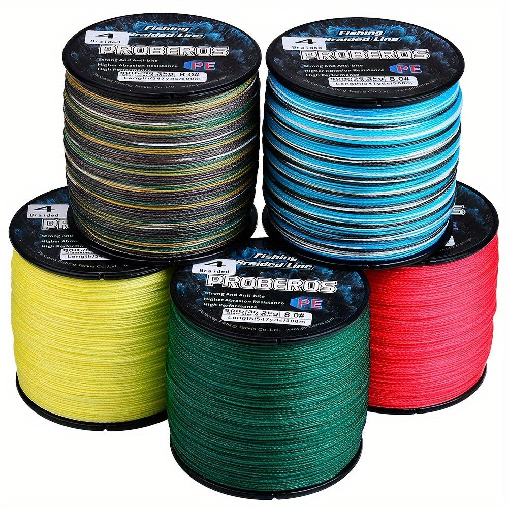 Braided Fishing Line 547 Yards 4 Strand 6LB-80LB Abrasion Resistant Zero Stretch Superline – Gray Green Camo Fishing Braid