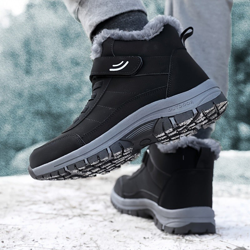 Faux Fur Lined Women's Snow Boots – Warm Winter Ankle Booties Non-Slip TPR Sole for Outdoor Walking Travel US 5.5-13.5 (Black, Grey, Red, Apricot)