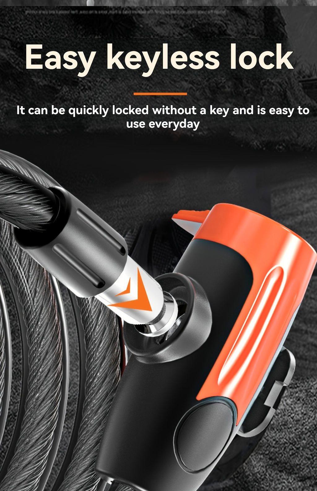 Bicycle Cable Lock 12mm Thick 49-Inch Heavy-Duty Anti-Theft Bike Lock with Keys Waterproof Mounting Bracket for Mountain Road Electric Bikes Black