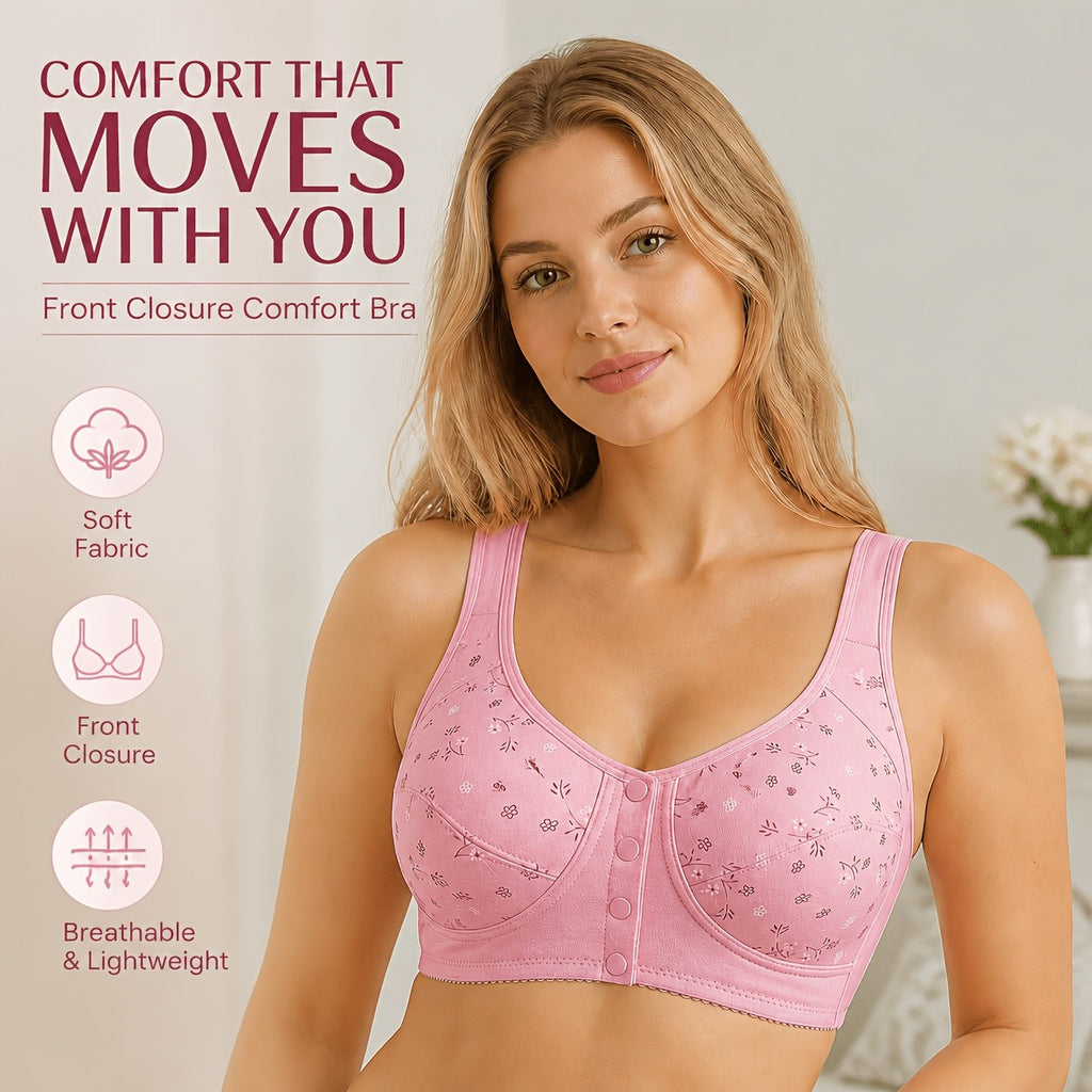 7-Pack Seamless Wireless Bra Set for Women – Front Button Soft No Underwire Breathable Bras for Daily Yoga Travel Mixed Color Green Mixed S-XXL