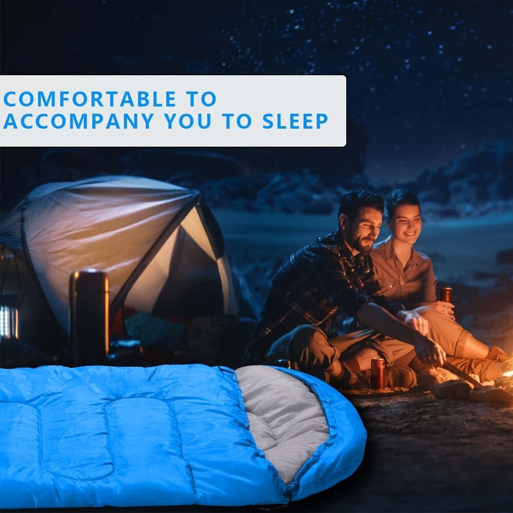 4 Season Sleeping Bag Lightweight Cold Weather – Envelope Design, Drawstring Closure & Adjustable Head Strap | 0–19°F Rated for Camping, Backpacking, Hiking & Mountaineering | 1 or 2 Pack