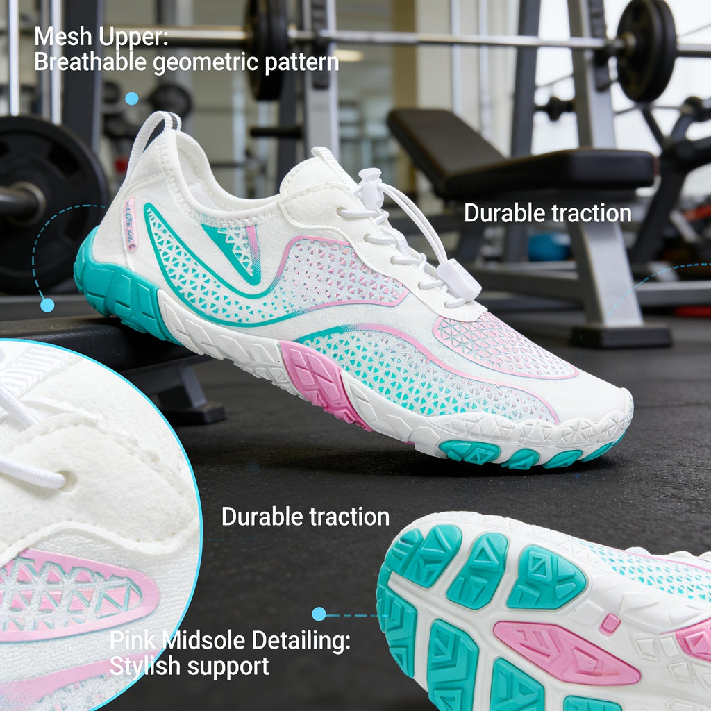 Barefoot Shoes for Women Wide Toe Box Lightweight Non-Slip Breathable Athletic Walking Hiking Water Shoes Beach Pool Swim US 6-11