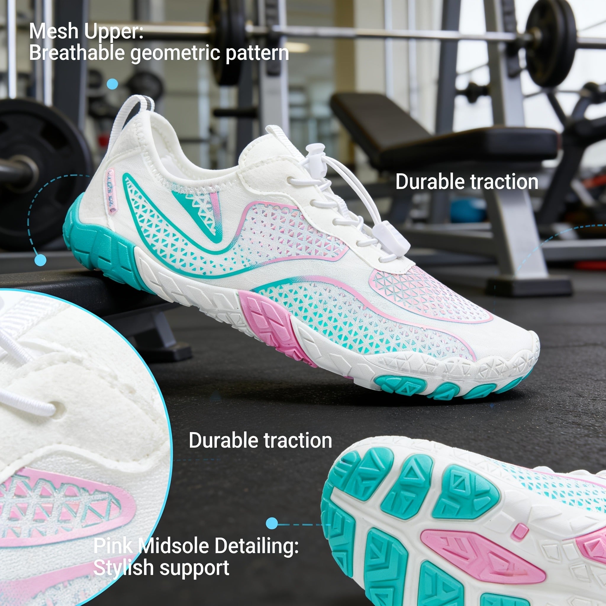 Barefoot Shoes for Women Wide Toe Box Lightweight Non-Slip Breathable Athletic Walking Hiking Water Shoes Beach Pool Swim US 6-11