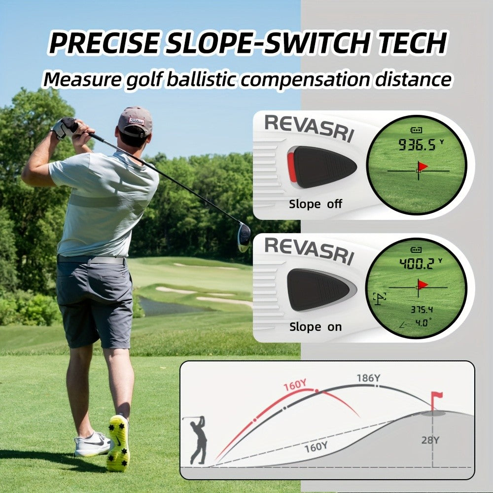 Golf Laser Rangefinder 1050 Yards with Slope Switch Flag Lock & Vibration Alert Cart Magnet Mount USB Rechargeable – Mini Portable Tournament-Legal Distance Meter for Men Women Golfers