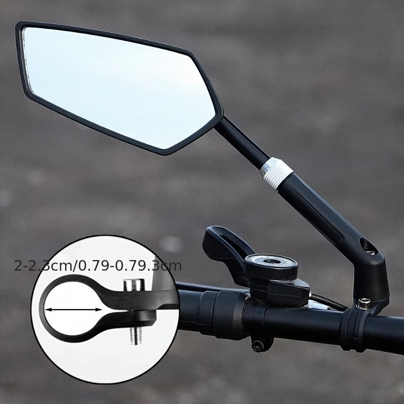 Bike Rearview Mirror 360° Rotatable Retractable HD Reflective Handlebar Safety Mirror for Mountain Bikes Round Tube Handlebars Cycling Rear View 1pc or 1 Pair