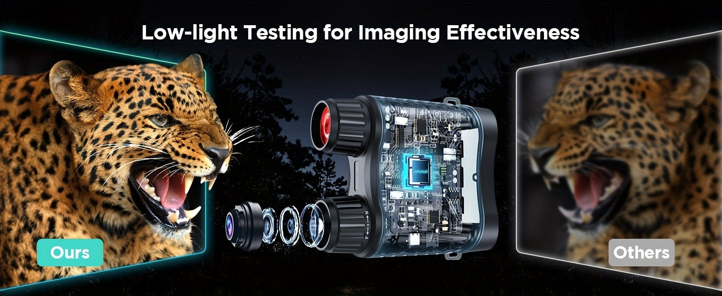 4K Night Vision Goggles for Adults – 64GB Memory Card, 3.2" Screen, 8X Digital Zoom for Hunting, Camping, Security & Outdoor Night Vision Binoculars