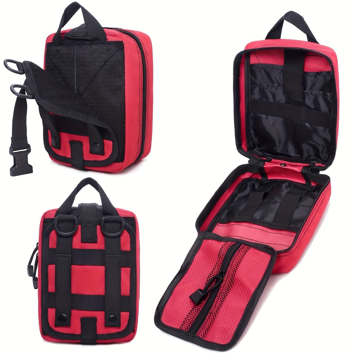 IFAK Tactical First Aid Kit Bag with Tourniquet Scissors Whistle – Portable Emergency Survival Kit for Hiking Camping Hunting Car Outdoor Adventures
