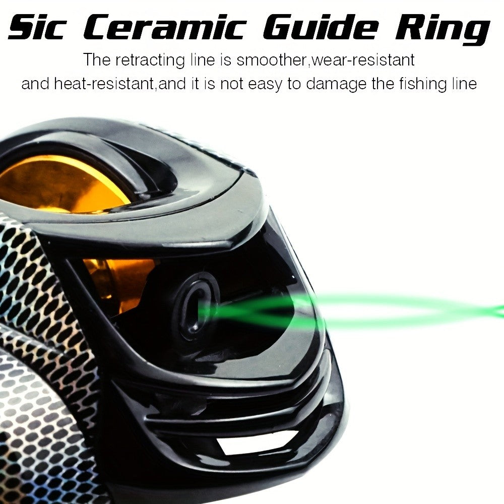 Baitcasting Reel Ultra-Lightweight 22 lb Max Drag - Magnetic Brake System Ergonomic Fishing Reel for Freshwater Saltwater - Left Hand Right Hand Baitcaster for Bass Fishing Casting Reel