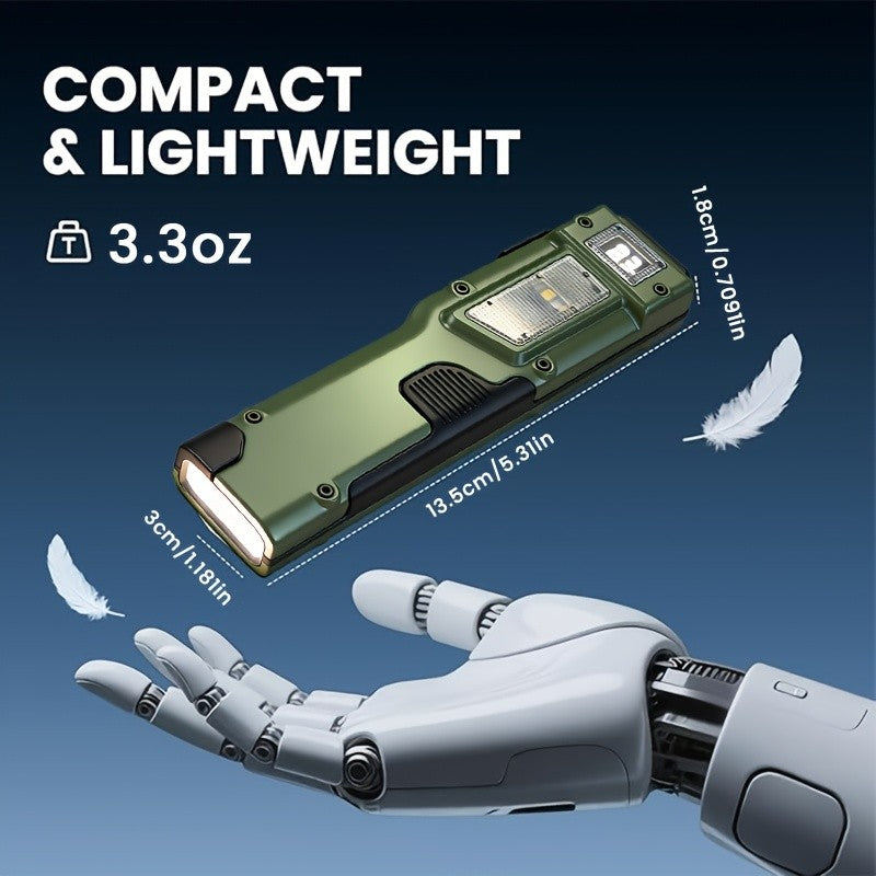 2-Pack Tactical Flashlight Set 4000 Lumens USB-C Rechargeable EDC Flashlight with 8 Modes LCD Display Backup Light for Camping Survival Fishing Emergency Power Outage Gift for Men