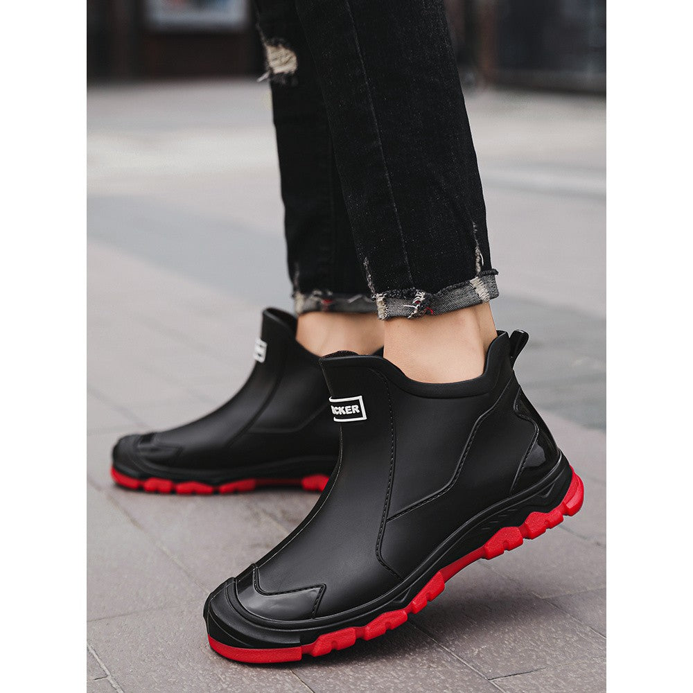 Neoprene Deck Boots for Women Non-Slip – High Traction Rubber Sole, Waterproof Ankle Boots for Fishing, Boating, Sailing & Outdoor, Saltwater Ready, Sizes 5.5–11, Black, Beige & Red