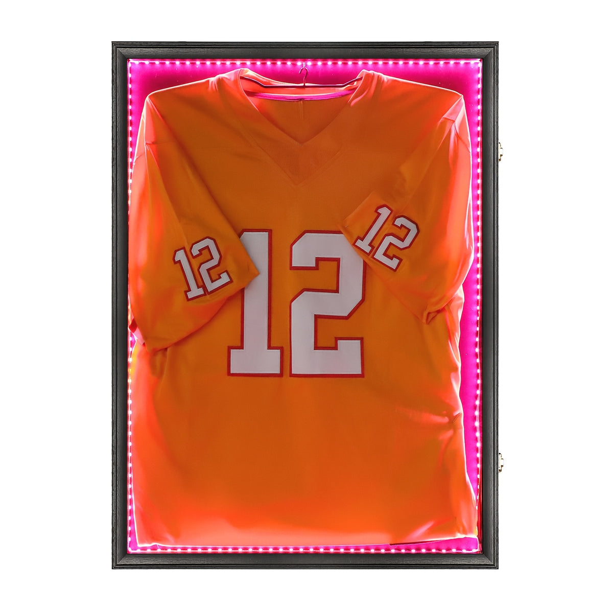 Jersey Display Frame Case Lockable Shadow Box UV Protection Matte Black – Baseball Basketball Football Soccer Hockey Sports Shirt Memorabilia