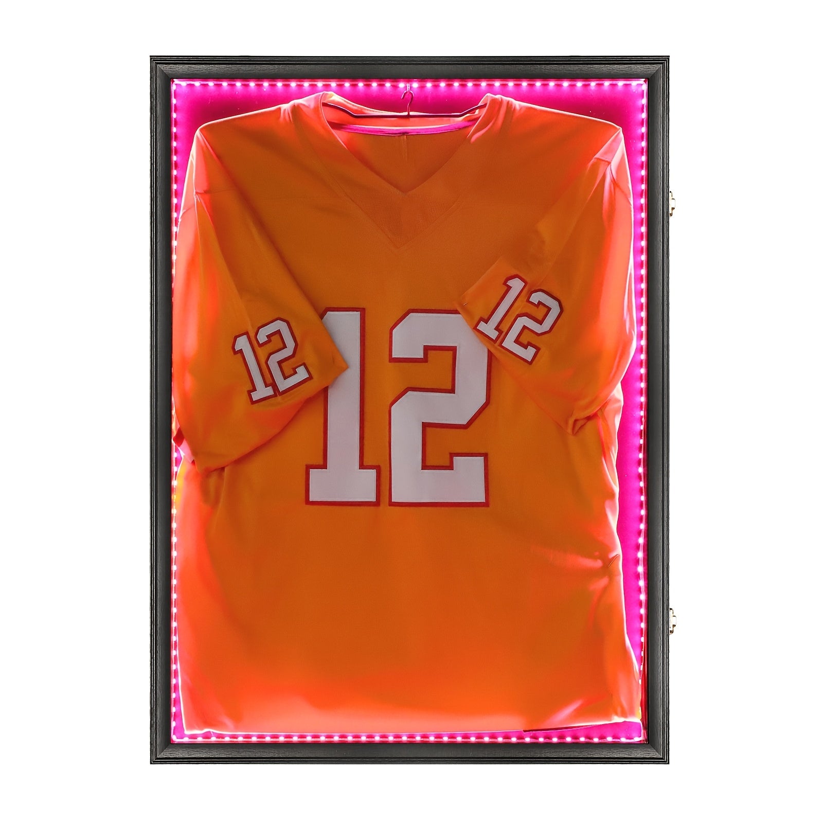 Jersey Display Frame Case Lockable Shadow Box UV Protection Matte Black – Baseball Basketball Football Soccer Hockey Sports Shirt Memorabilia