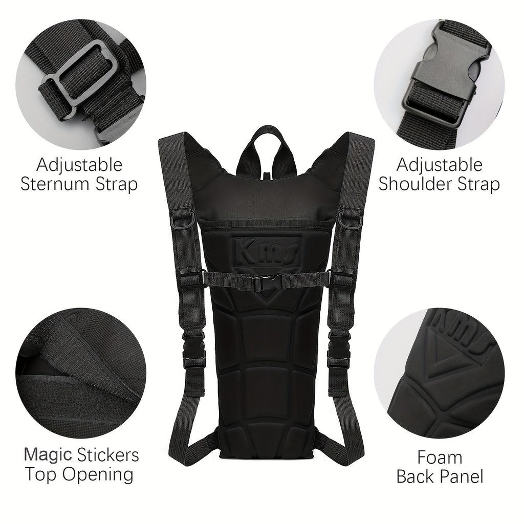 Hydration Backpack with Water Bladder Bag – 3L Hiking Hydration Pack for Men & Women, Nylon Camping Backpack with Water Bag for Trail Running Cycling Outdoor, Camo Gray Khaki Green