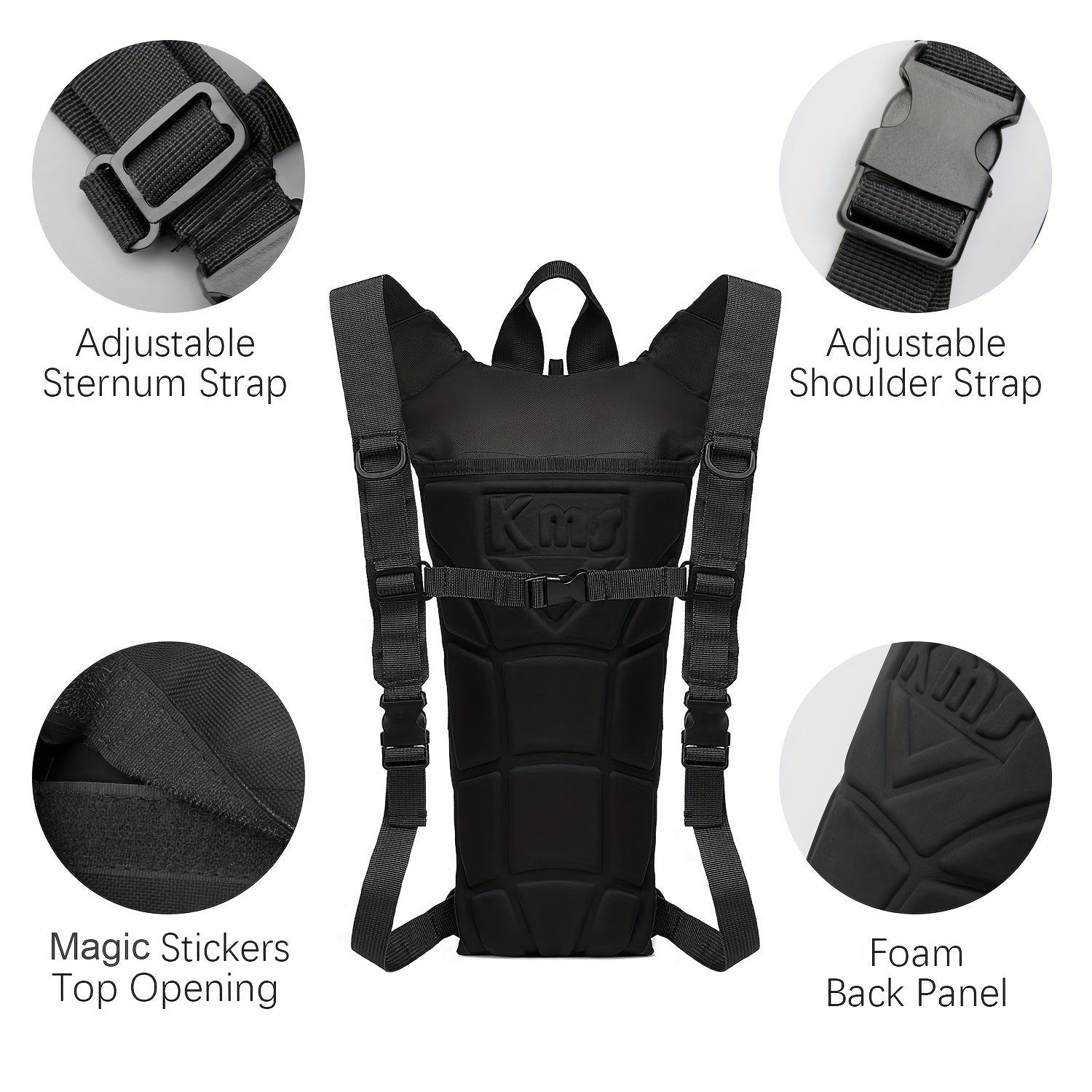 Hydration Backpack with Water Bladder Bag – 3L Hiking Hydration Pack for Men & Women, Nylon Camping Backpack with Water Bag for Trail Running Cycling Outdoor, Camo Gray Khaki Green