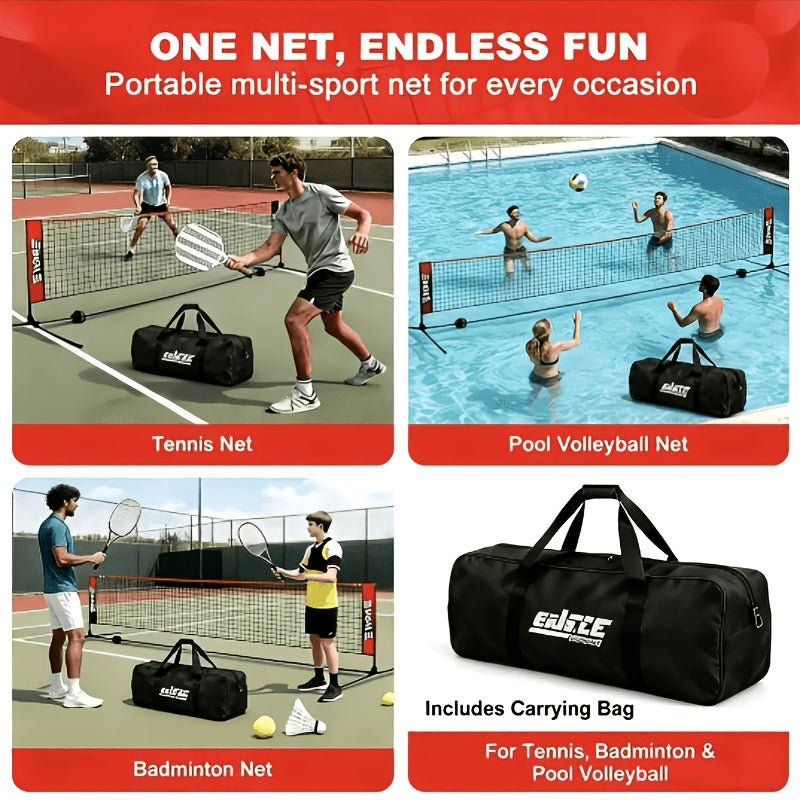 Portable Badminton Volleyball Net Set – Adjustable Height & Tension, 10ft & 14ft, Weather-Resistant, Carry Bag Included, for Outdoor, Backyard, Pool & Indoor Court Games