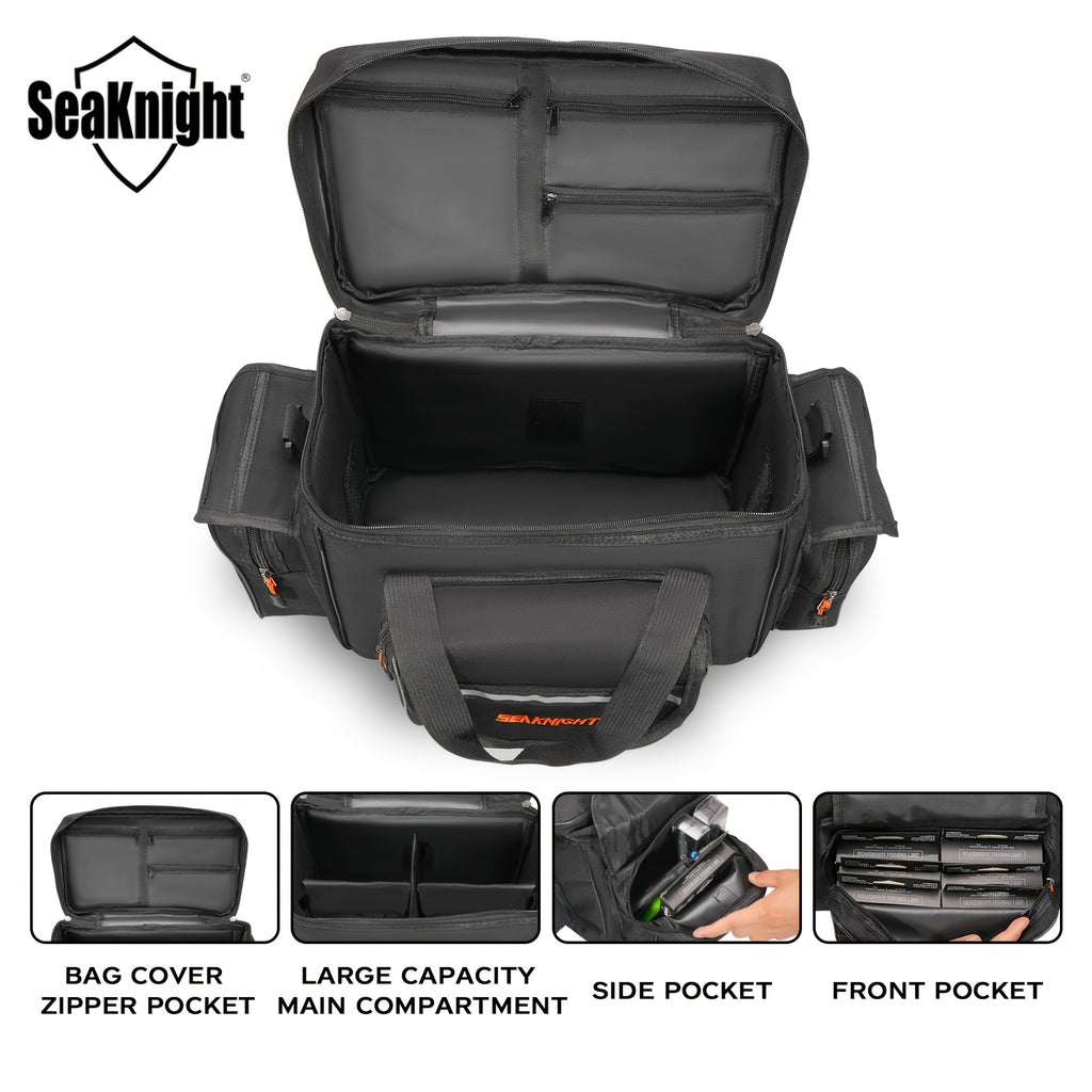 Fishing Tackle Bag Camouflage Durable Nylon Shoulder Carry Fishing Gear Bag for Hiking Travel Lure Storage Organizer