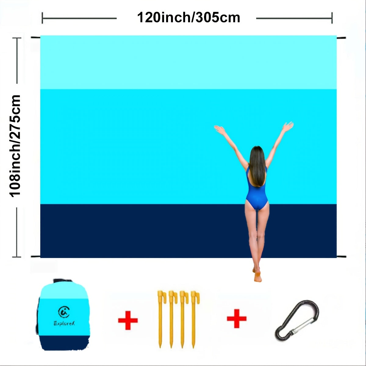 Sand-Free Beach Blanket Oversized – Quick-Dry Lightweight Sandproof Mat for Beach, Camping, Picnic & Travel | Fits 2–10 Adults | Multiple Styles & Sizes