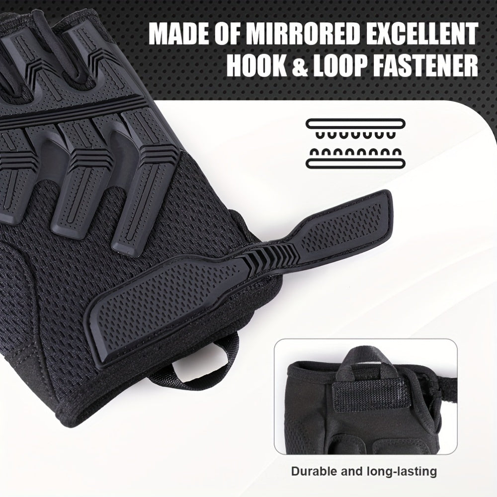 Fingerless Tactical Gloves for Men & Women – Non-Slip Half Finger Gloves for Outdoor Sports, Fishing, Cycling, Hiking & Military Training, Breathable Quick-Dry Camouflage